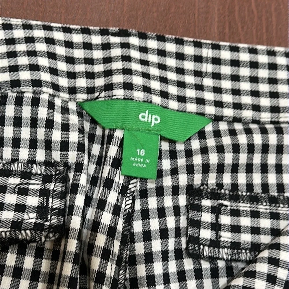 NWT Black & white gingham check pants crop Womens Plus Sz 16